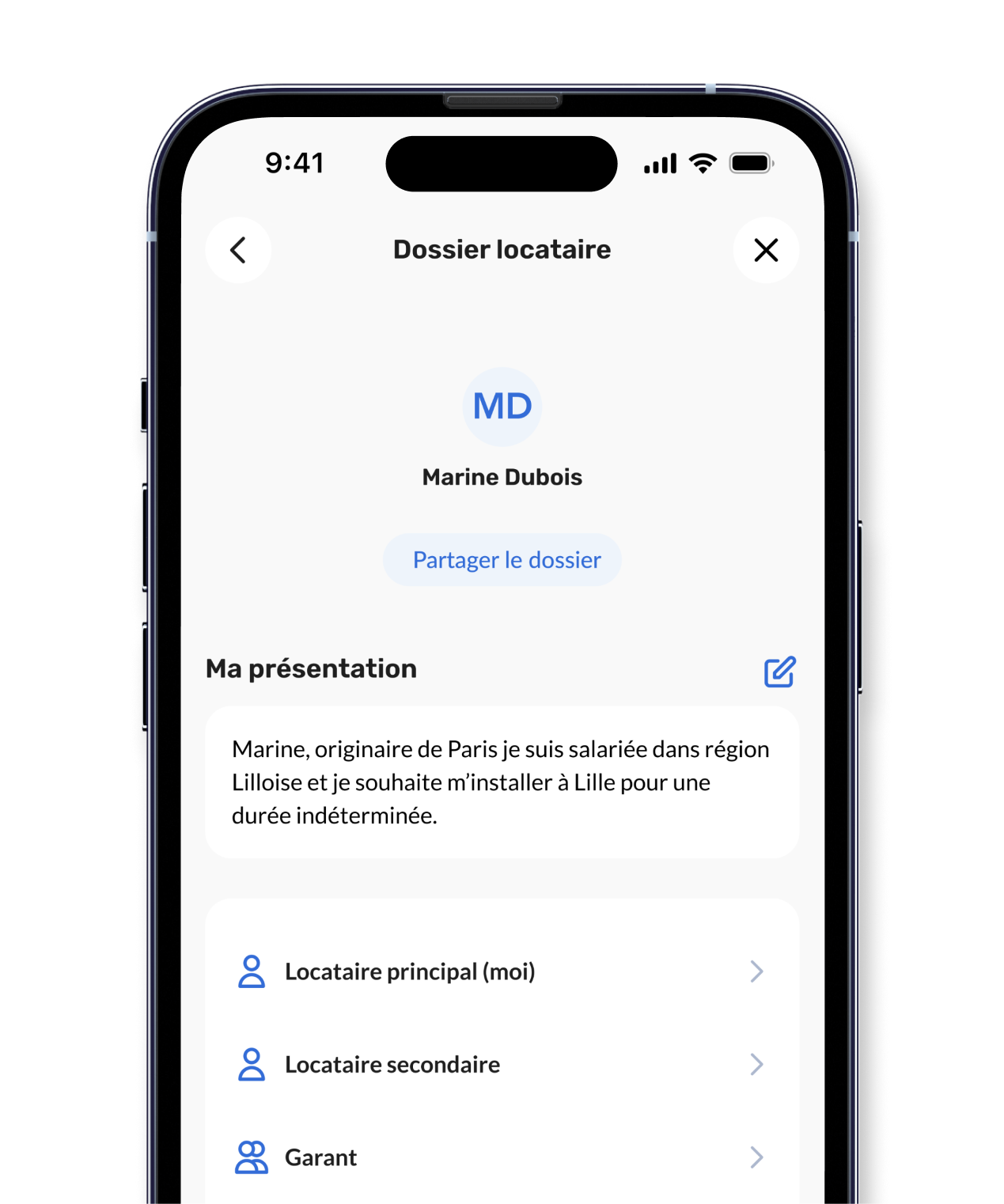 Dossier locataire
